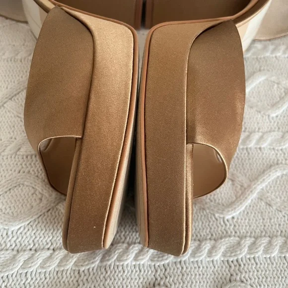 Dolce Vita “Pandora” Ankle Buckle mid- brown Platform Block Heel Sandals SZ 9 - Picture 7 of 16